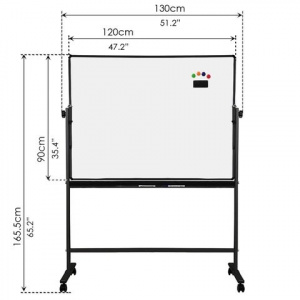 DELI E7882 4x3FT MOBILE WHITEBOARD STAND DELI E7882 4x3FT MOBILE WHITEBOARD STAND