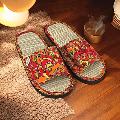 Dép Cói Cói - Thủ Công, Vải In Họa Tiết