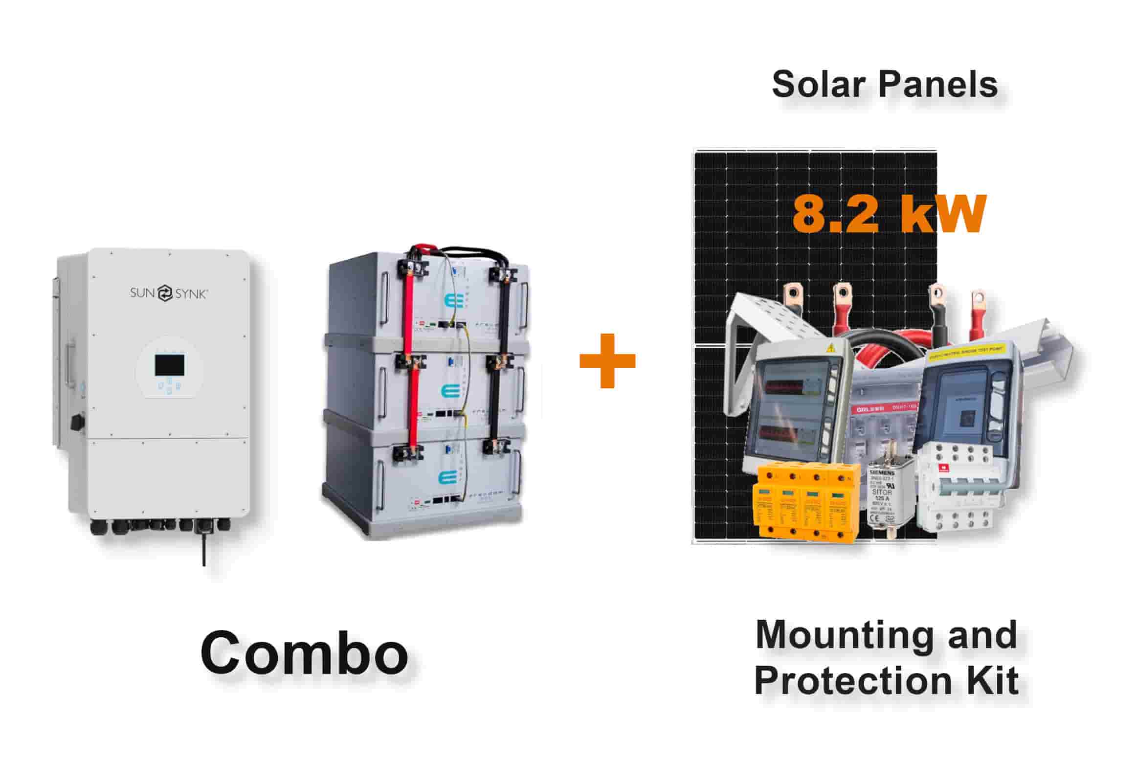12.0 kW SUNSYNK 3-Phase Hybrid - FREEDOM WON Combo, c/w 3x 5.0 kWh Lithium Batteries