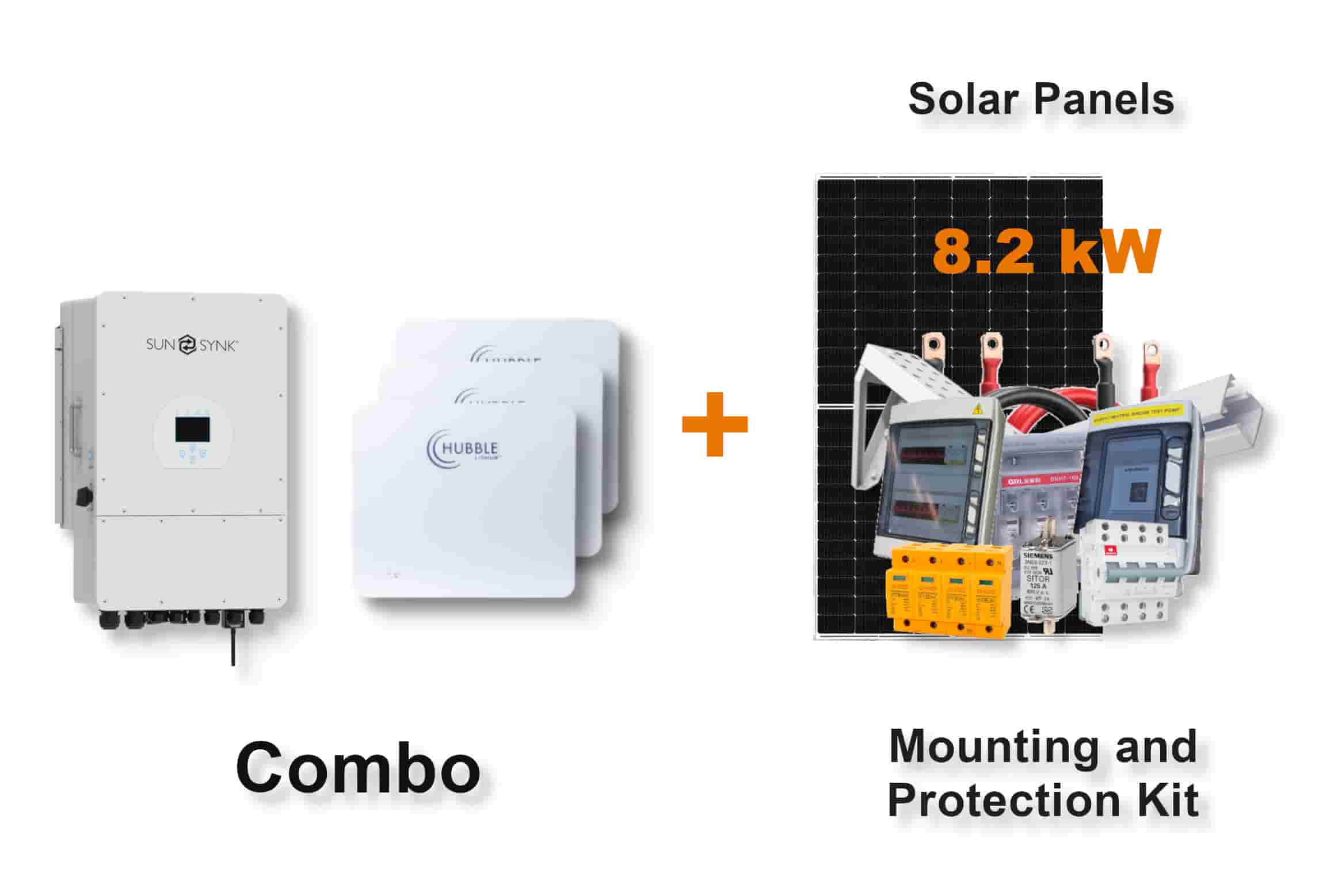 12.0 kW SUNSYNK 3-Phase Hybrid - HUBBLE Combo, c/w 3x 10.0 kWh Lithium Batteries