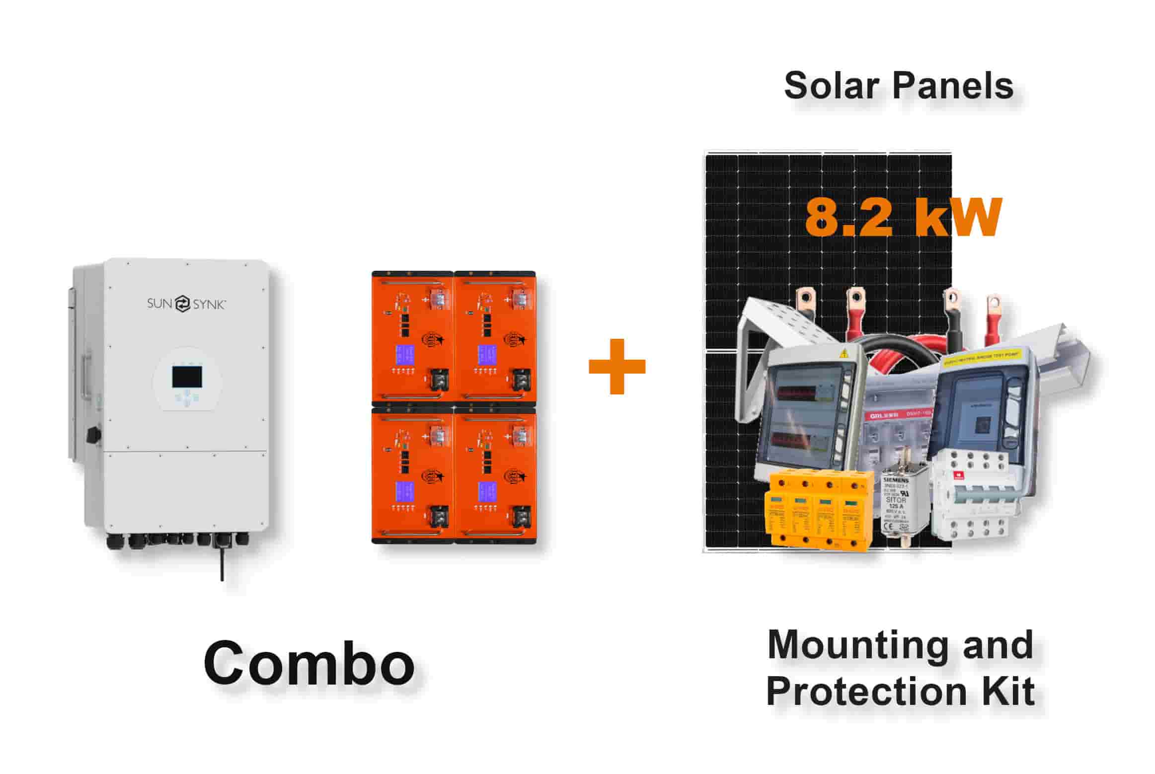 12.0 kW SUNSYNK 3-Phase Hybrid - REVOV Combo, c/w 4x 5.12 kWh Lithium Batteries