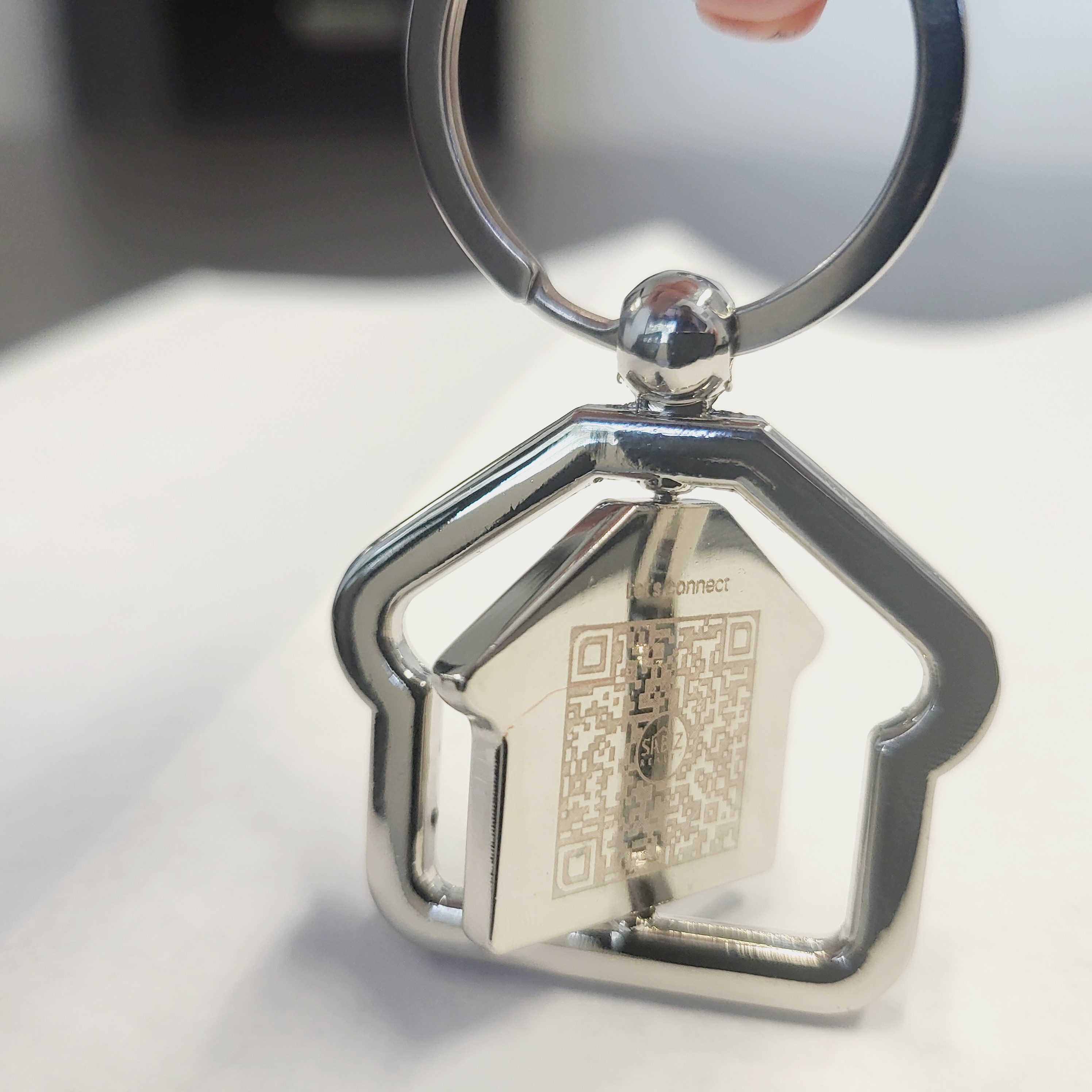 Metal House-Shaped Keychain Metal House-Shaped Keychain