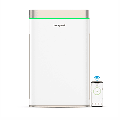 Front view of the Honeywell Air Touch U2, showing its clear real-time PM2.5 display. Front view of the Honeywell Air Touch U2, showing its clear real-time PM2.5 display.