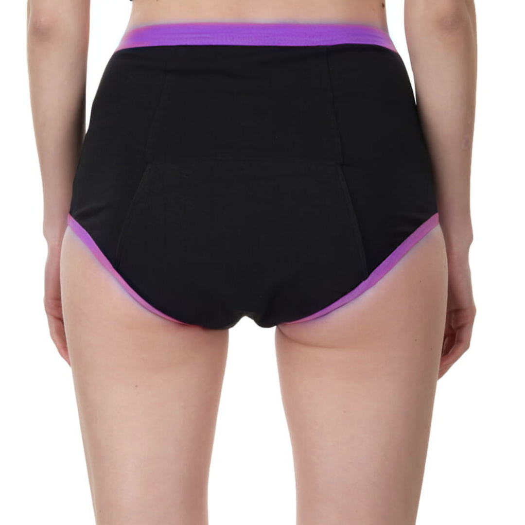 Highrise Period Panty - Coral Black