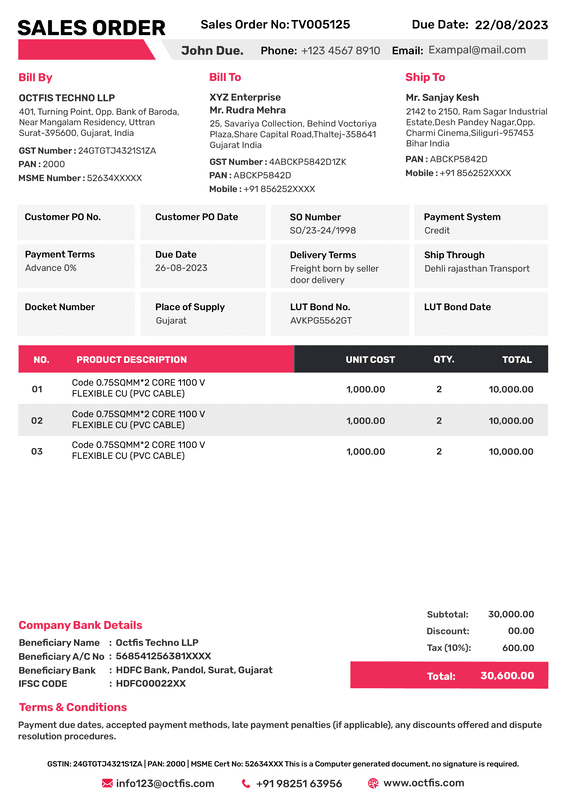 Sales Order Template-8 Sales Order Template-8