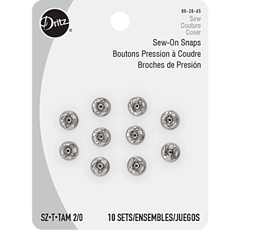 SEW ON SNAPS-NICKEL-SIZE 2/0 SEW ON SNAPS-NICKEL-SIZE 2/0