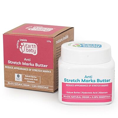 Earthbaby Anti-Stretch Marks Butter – Kokum & Shea Butter, Pregnancy Safe, 125g
