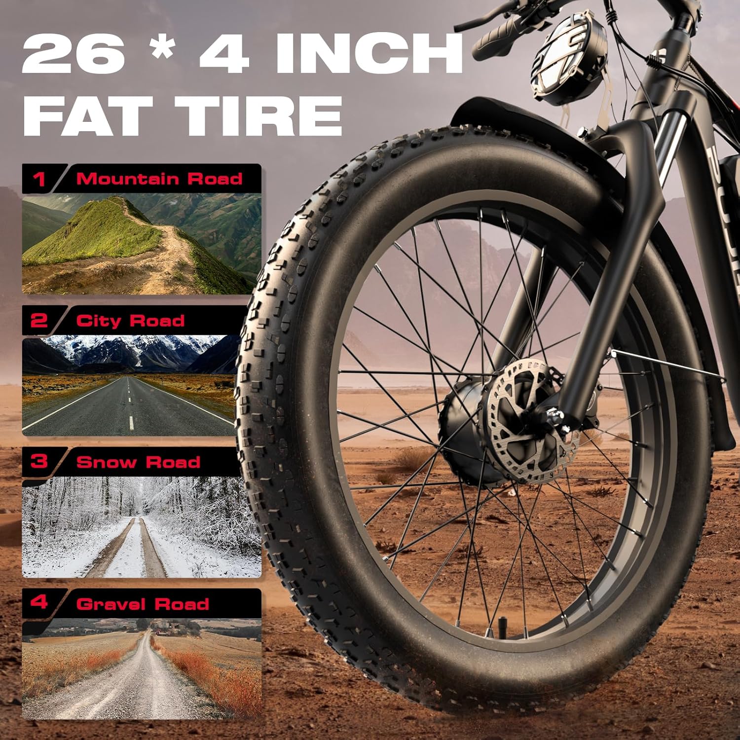 Bicicleta eléctrica Peak de 3000 W con motor doble