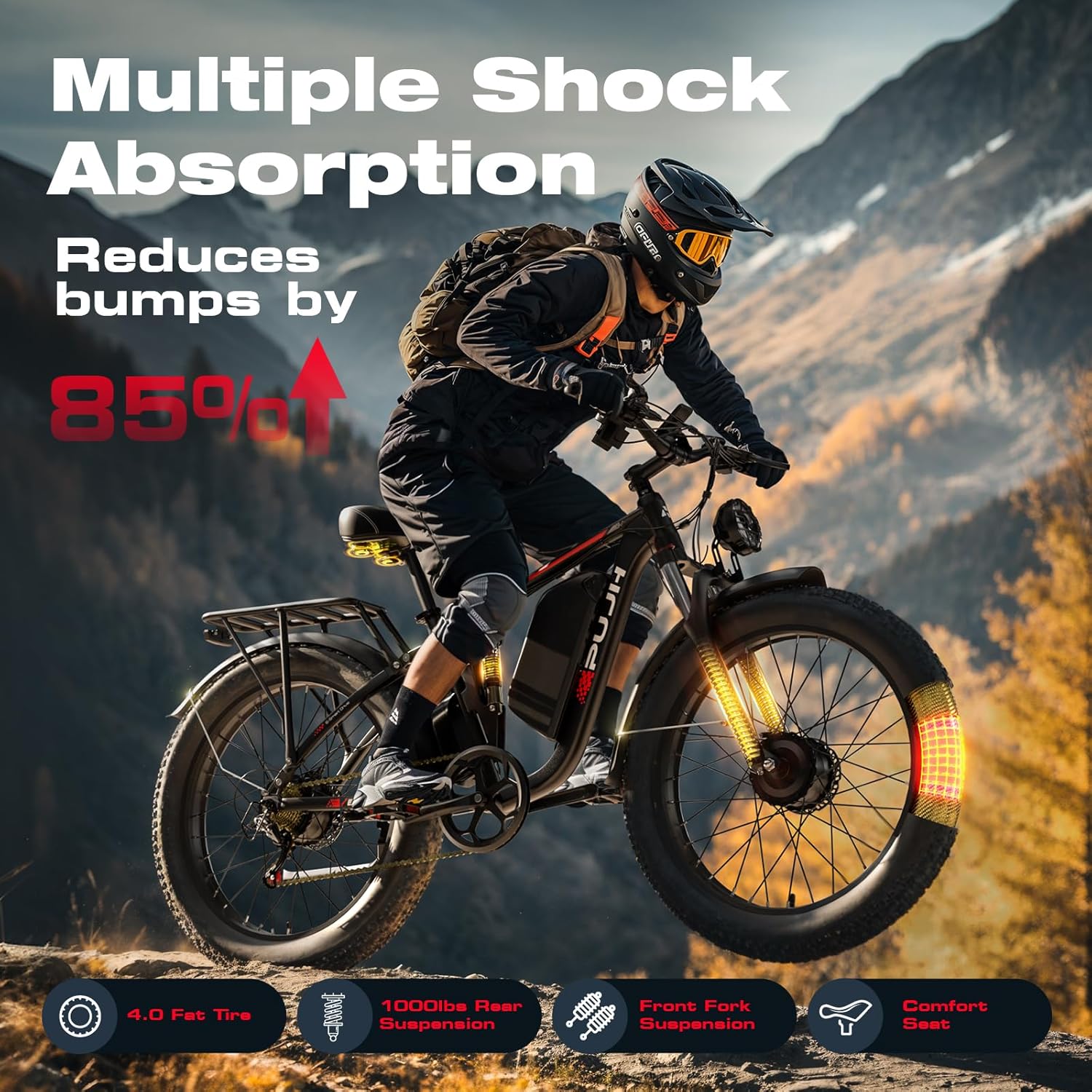 Bicicleta eléctrica Peak de 3000 W con motor doble