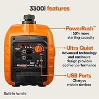 Generac 7153 GP3300i - Generador inversor portátil a gasolina