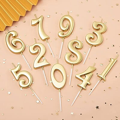 Number Candles - Gold Number Candles - Gold