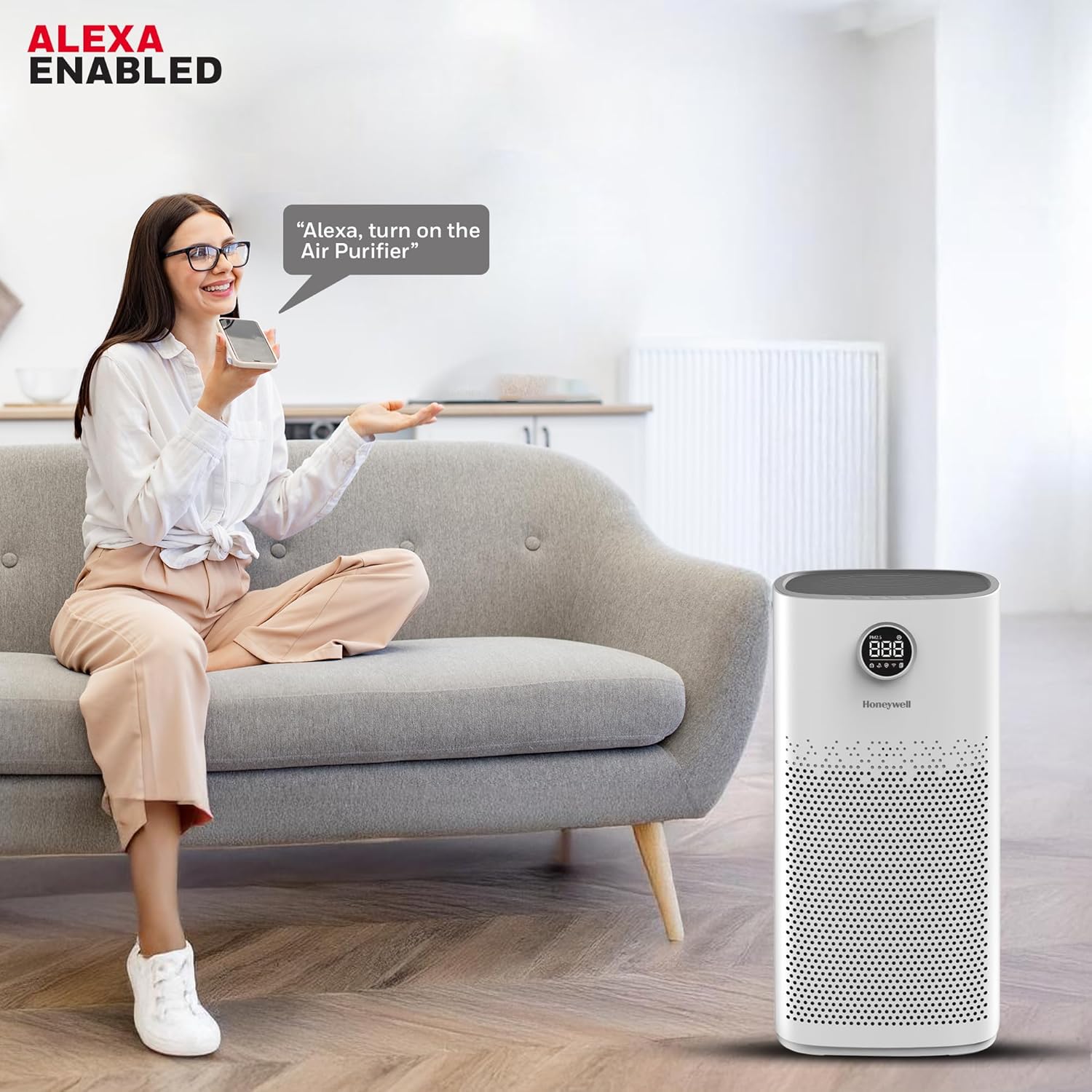 Honeywell Air Touch P2 Platinum Series Air Purifier with Alexa Enabled