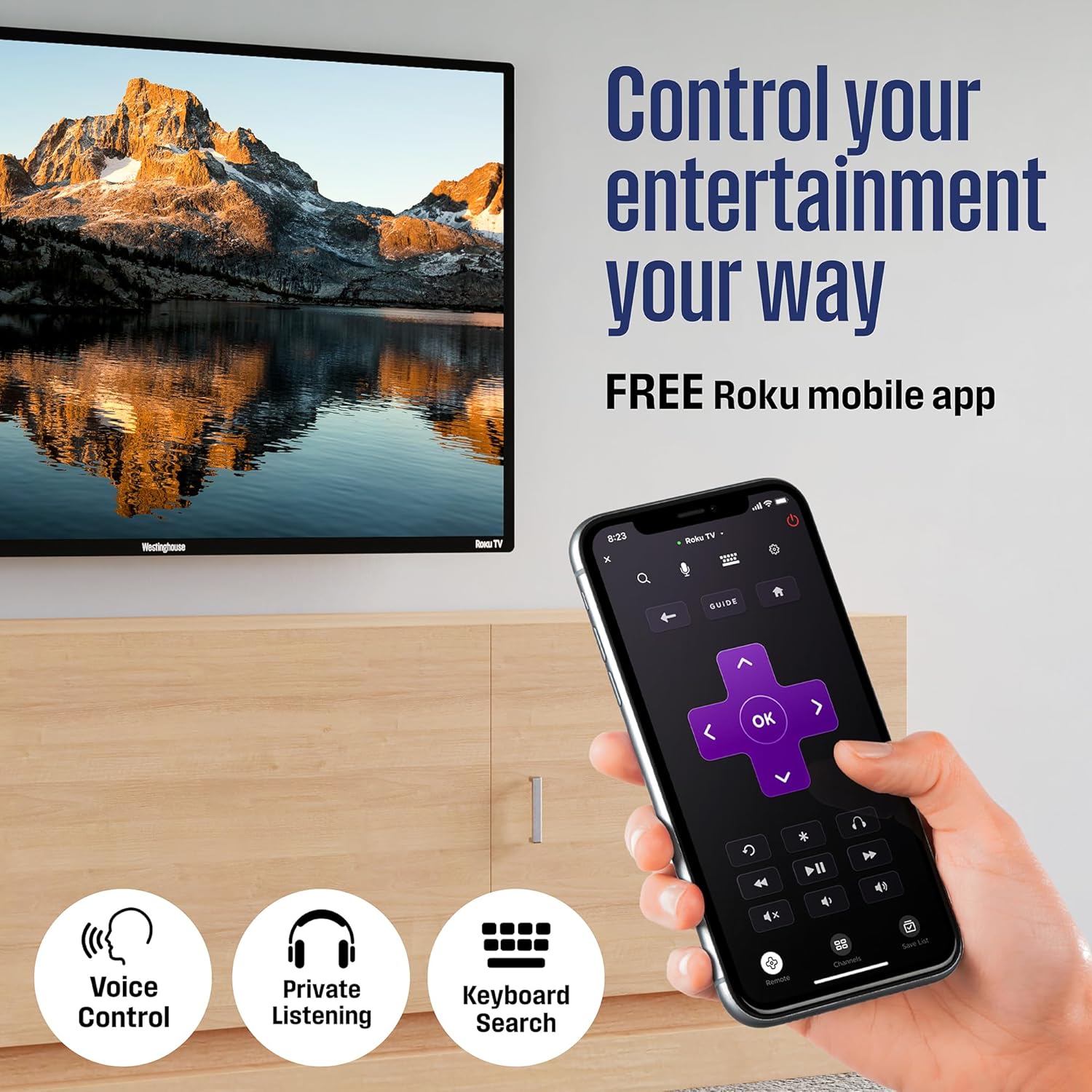 Westinghouse Roku TV inteligente de 40 pulgadas