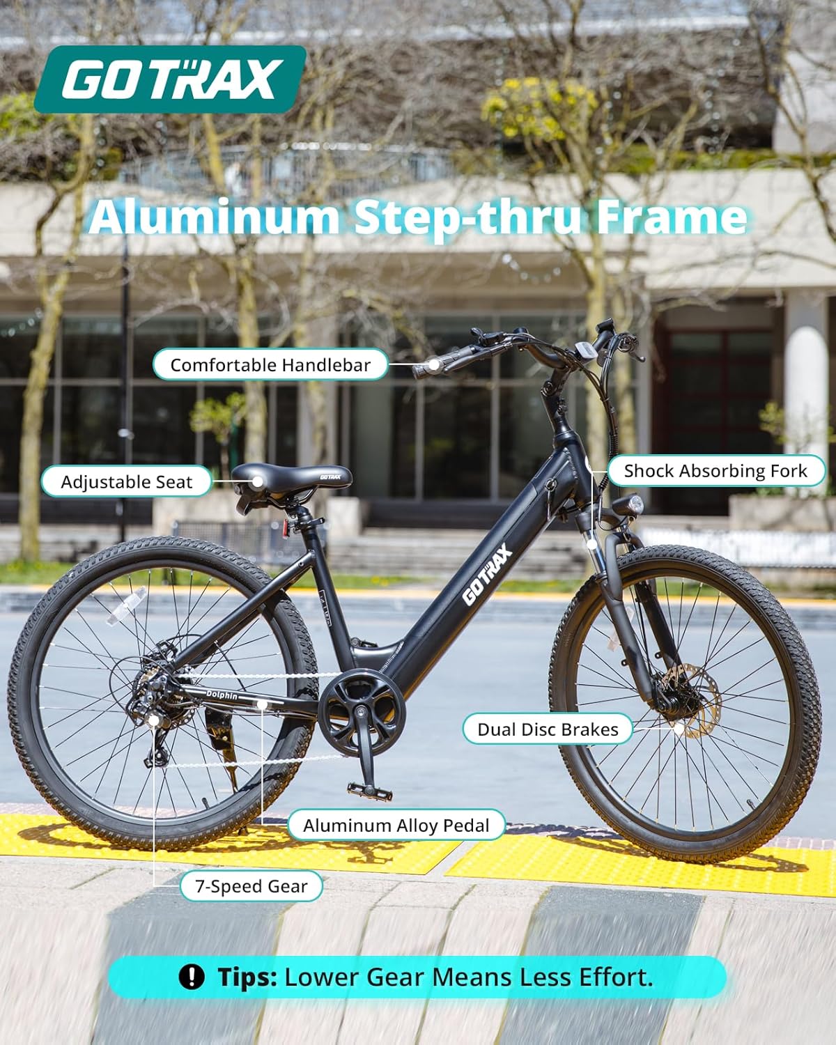 Gotrax Bicicleta eléctrica de 26 pulgadas