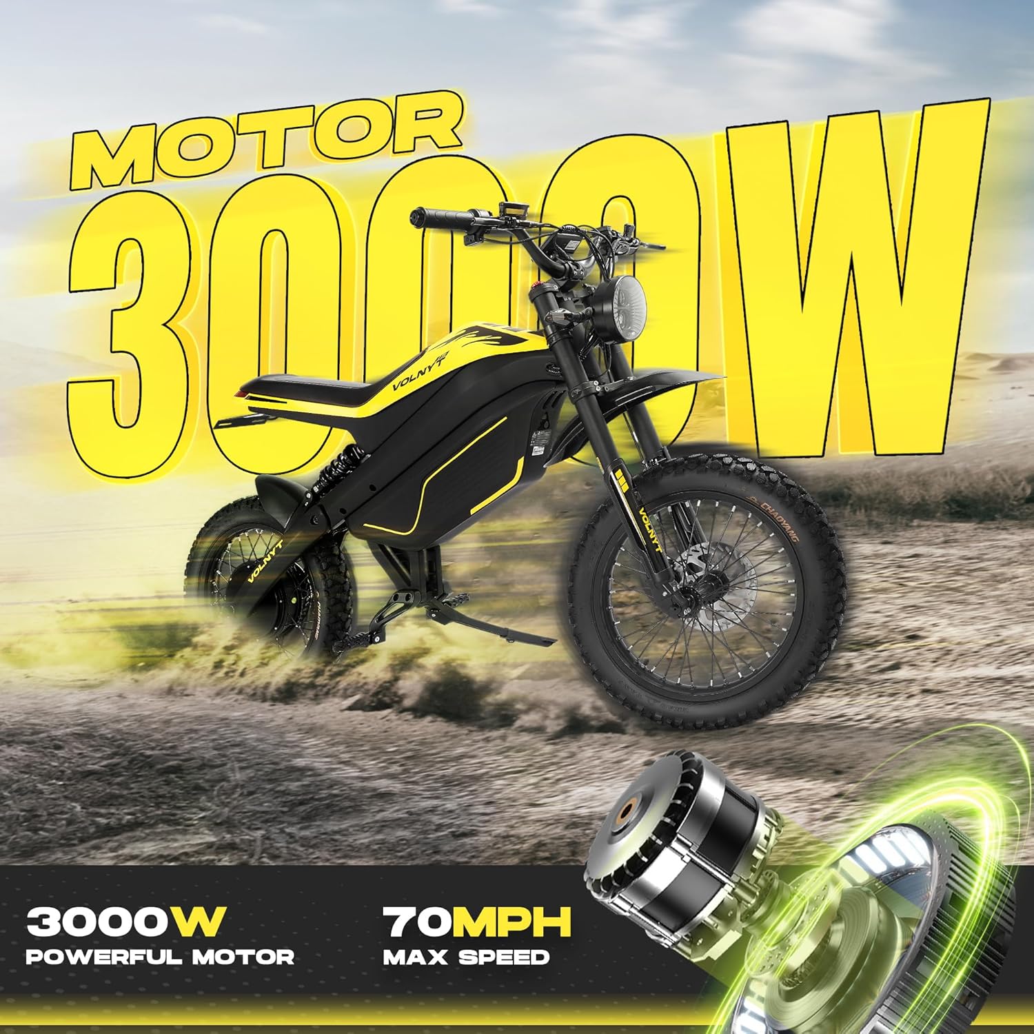 Motocicleta eléctrica de cross de 3000 W para adultos