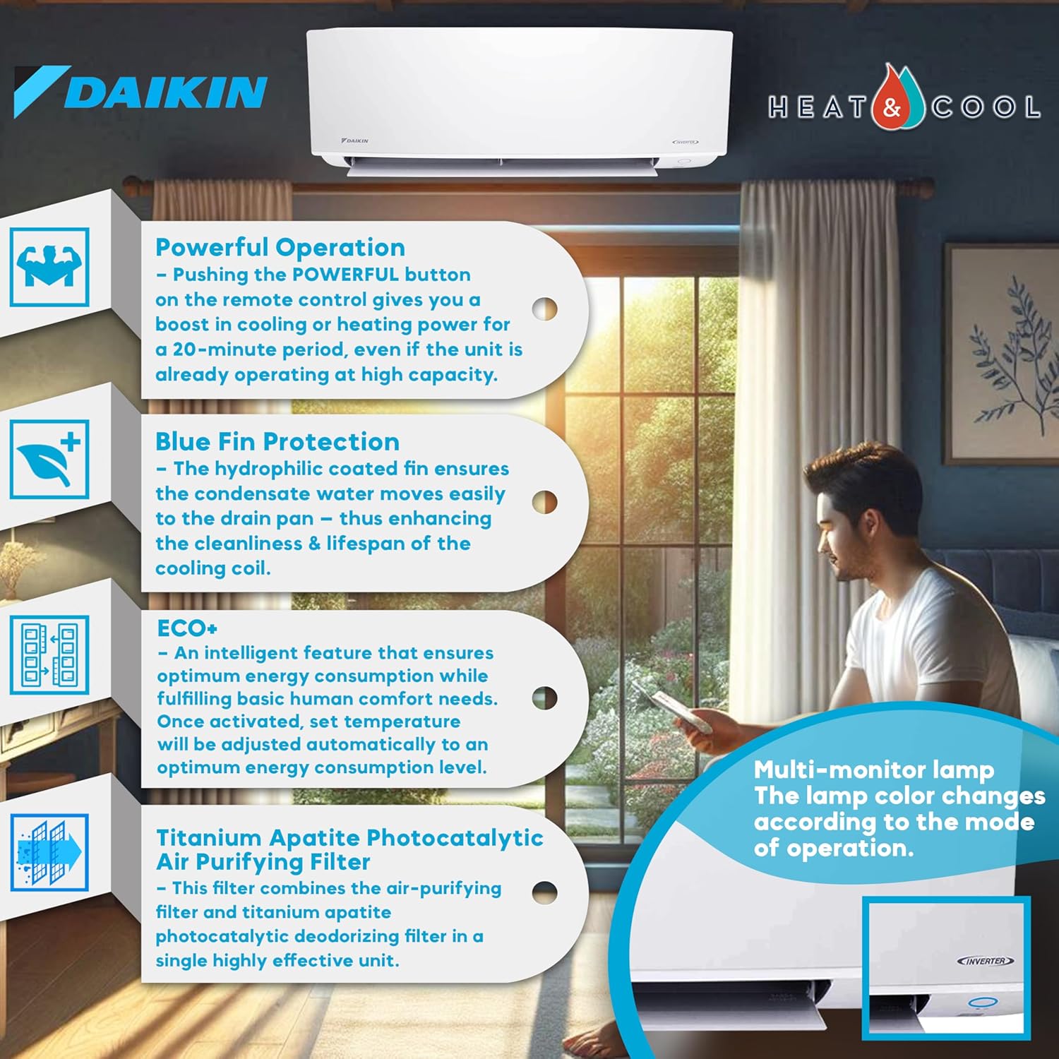 Daikin 12,000 BTU 18 SEER2 Entra R32 Series sin conductos
