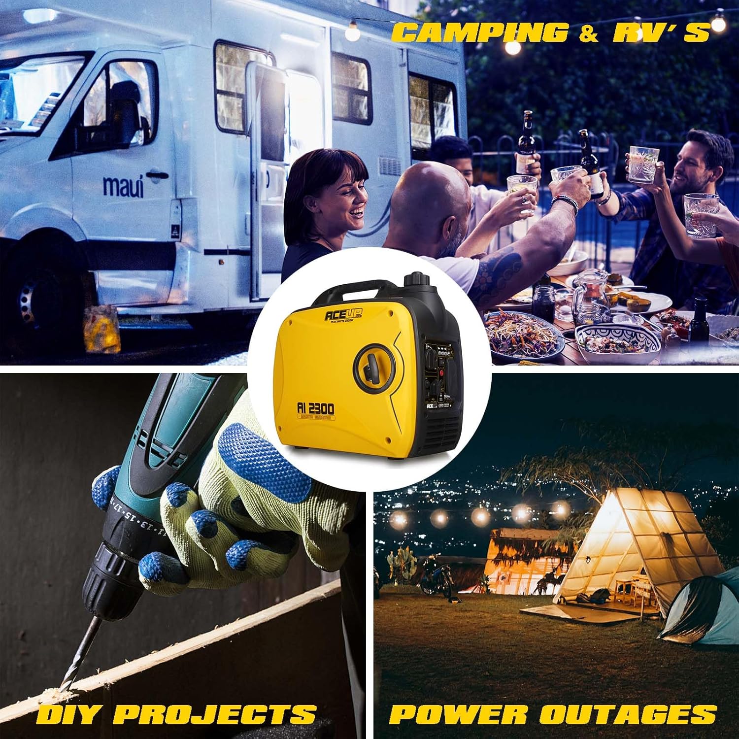 Aceup Energy Generador inversor portátil de 2300 W Aceup Energy Generador inversor portátil de 2300 W