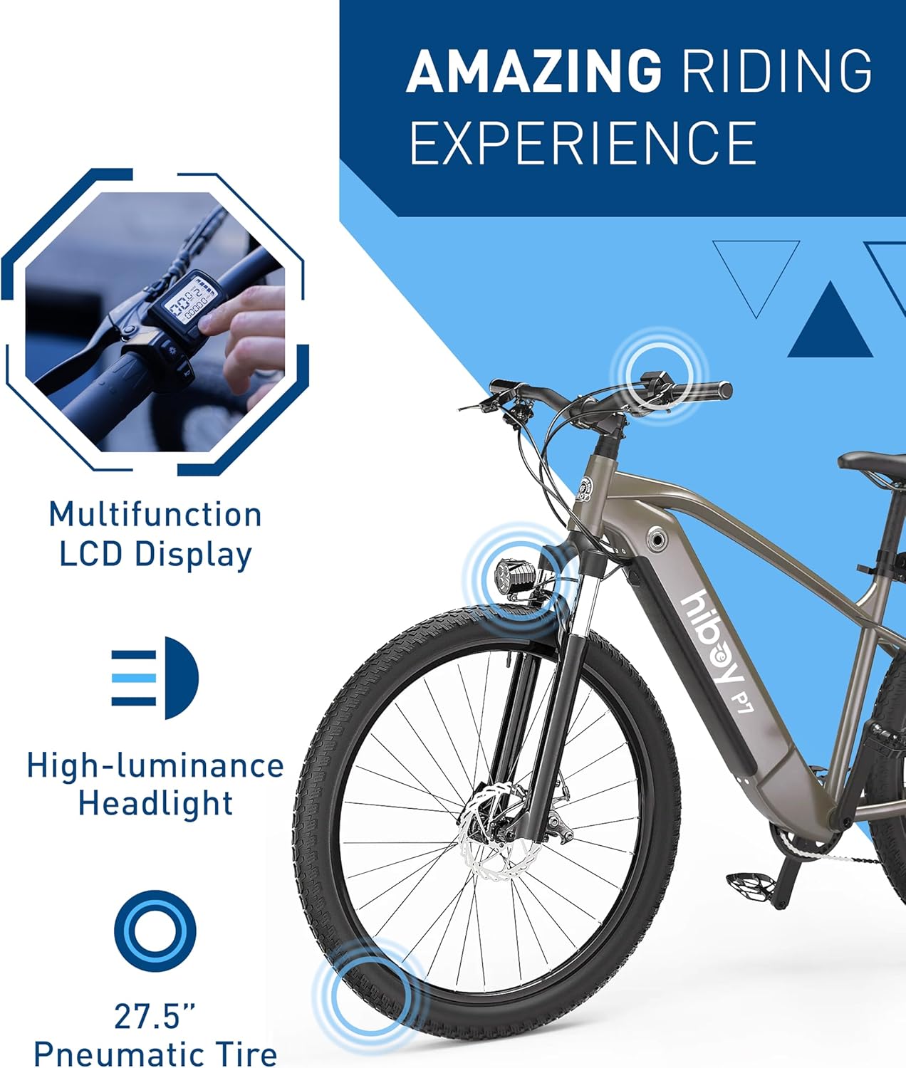 Hiboy Bicileta eléctrica para adultos de 7 velocidades