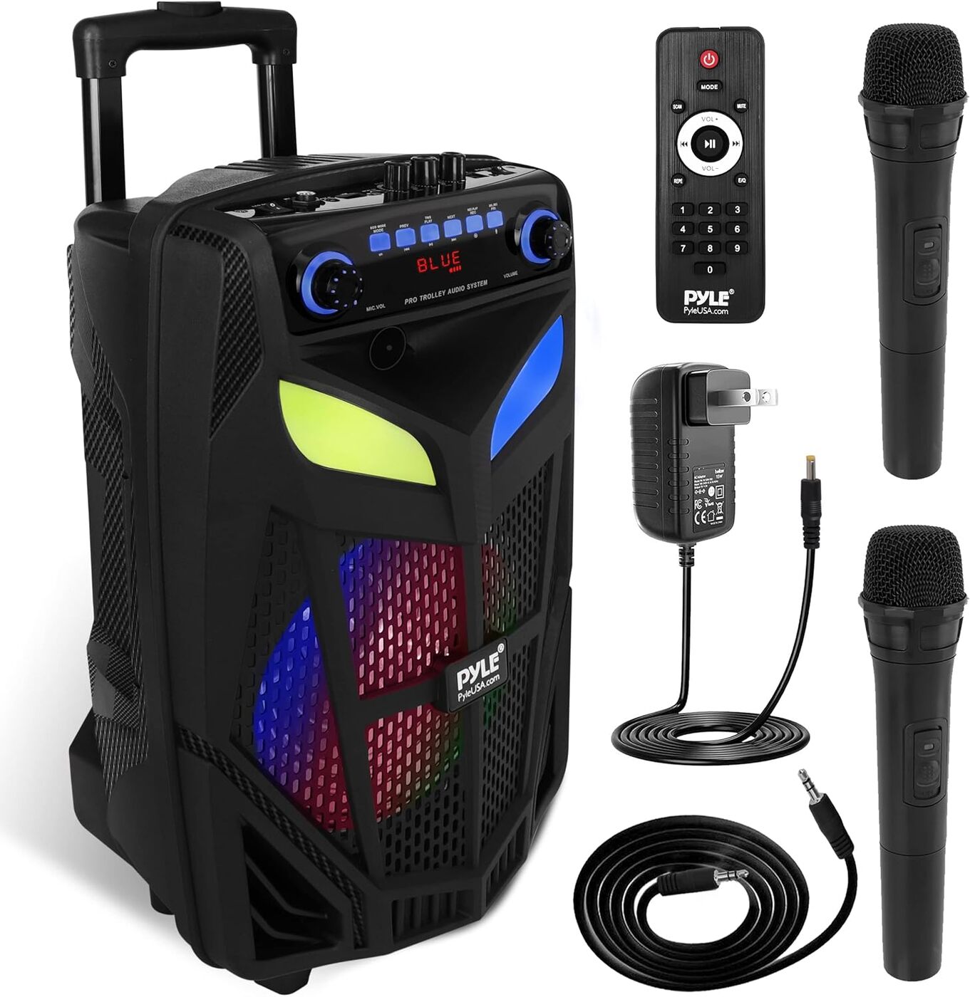 Pyle Sistema de altavoces PA Bluetooth portátil, 600 W Pyle Sistema de altavoces PA Bluetooth portátil, 600 W