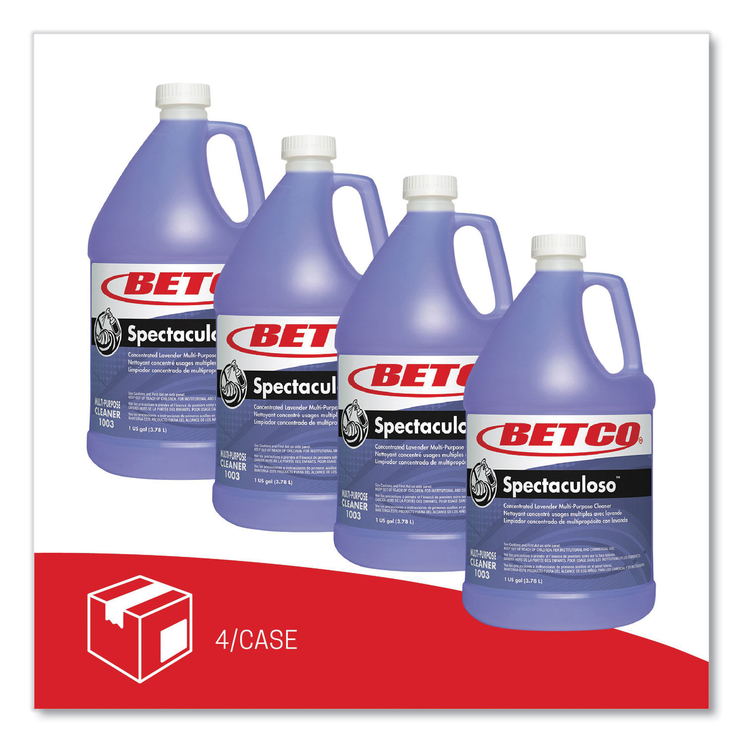 Spectaculoso Multipurpose Cleaner, Lavender Scent, 1 gal Bottle - 4/Carton Spectaculoso Multipurpose Cleaner, Lavender Scent, 1 gal Bottle - 4/Carton