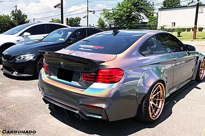 BMW M4 F82/F83 DE Style Rear Diffuser with Bumper Caps | 2014–2020 BMW M4 F82/F83 DE Style Rear Diffuser with Bumper Caps | 2014–2020