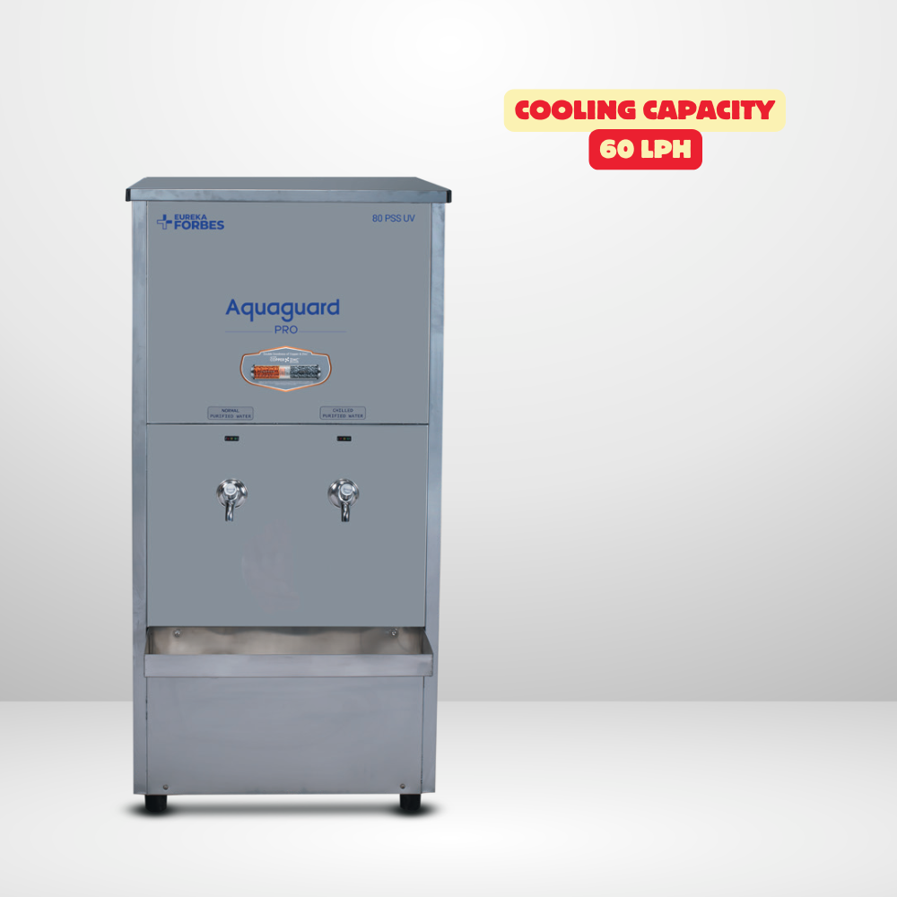 Large Capacity of Aquaguard Pro Pure Chill 80 PSS | UV Light Water Filter Cooler