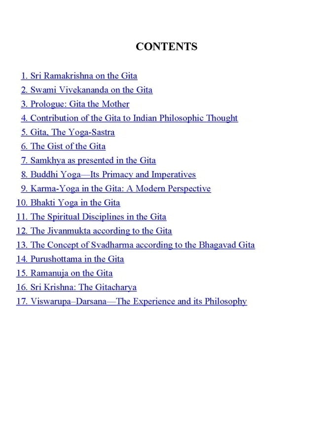 Message of the Bhagavad Gita Message of the Bhagavad Gita