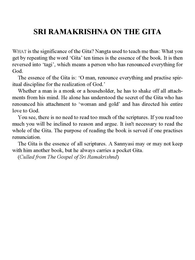 Message of the Bhagavad Gita Message of the Bhagavad Gita