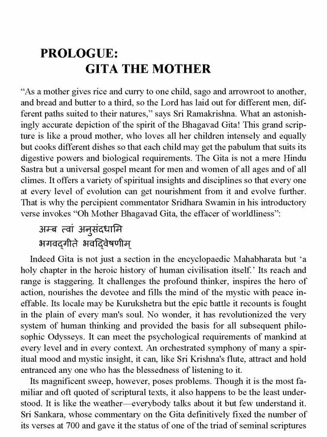 Message of the Bhagavad Gita Message of the Bhagavad Gita