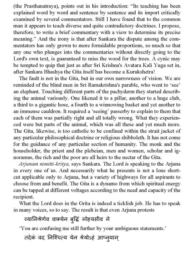 Message of the Bhagavad Gita Message of the Bhagavad Gita