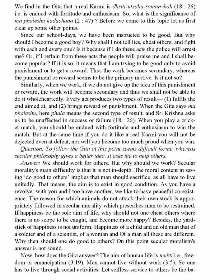 Message of the Bhagavad Gita Message of the Bhagavad Gita