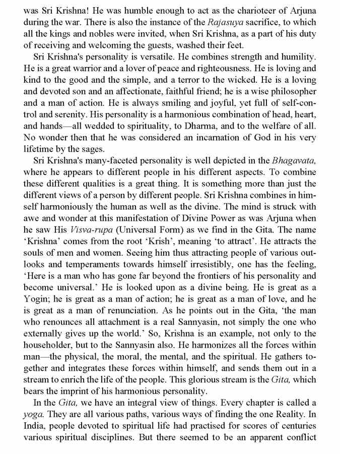 Message of the Bhagavad Gita Message of the Bhagavad Gita