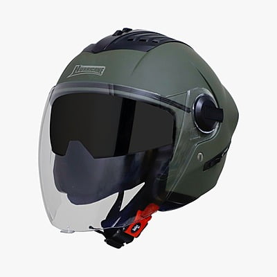 SBA-3 HURRICANE WITH INNER SMOKE SUN SHIELD MATT BATTLE GREEN C/V (L)