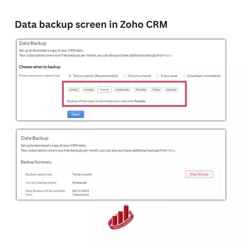 Zoho CRM: Automated Backup Configuration