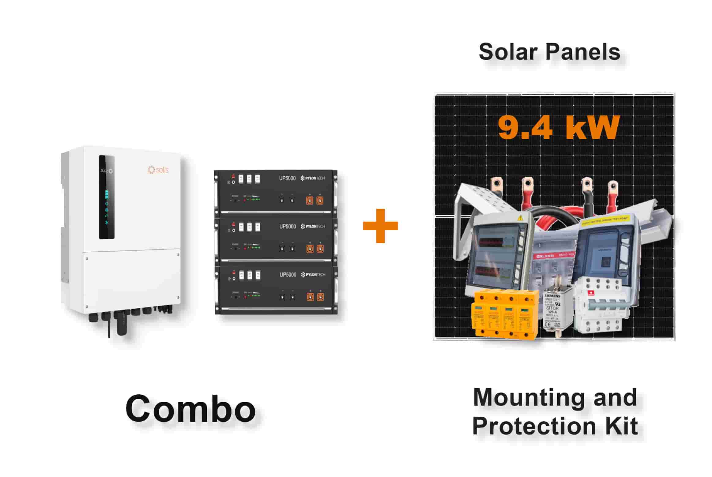 6.0 kW SOLIS S6 Hybrid - PYLONTECH Combo, c/w 3x 4.8 kWh Lithium Batteries