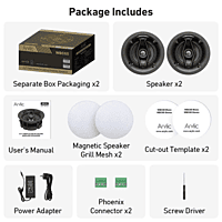 Arylic WBC65 6.5" Wireless Multiroom Ceiling Speaker pair Arylic WBC65 6.5" Wireless Multiroom Ceiling Speaker pair