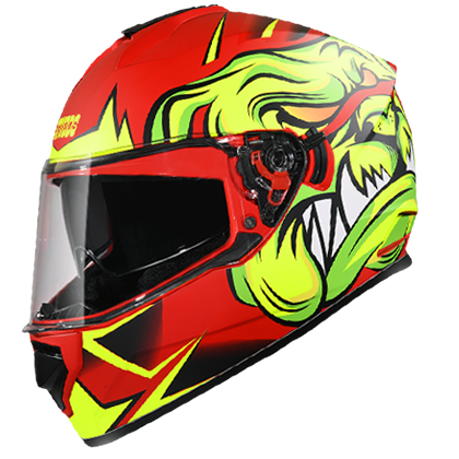 STUDDS DRIFTER D1 MATT RED N5 YELLOW D/V (XL)