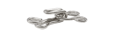 HOOKS & EYES, 14 PC, NICKEL, SIZE 2 HOOKS & EYES, 14 PC, NICKEL, SIZE 2