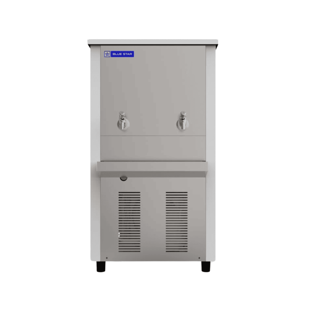 Blue Star NST80120B water cooler, partial steel body, front view.