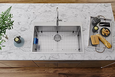33-inch Drop-in Kitchen Sink Single Bowl - 902879 33-inch Drop-in Kitchen Sink Single Bowl - 902879