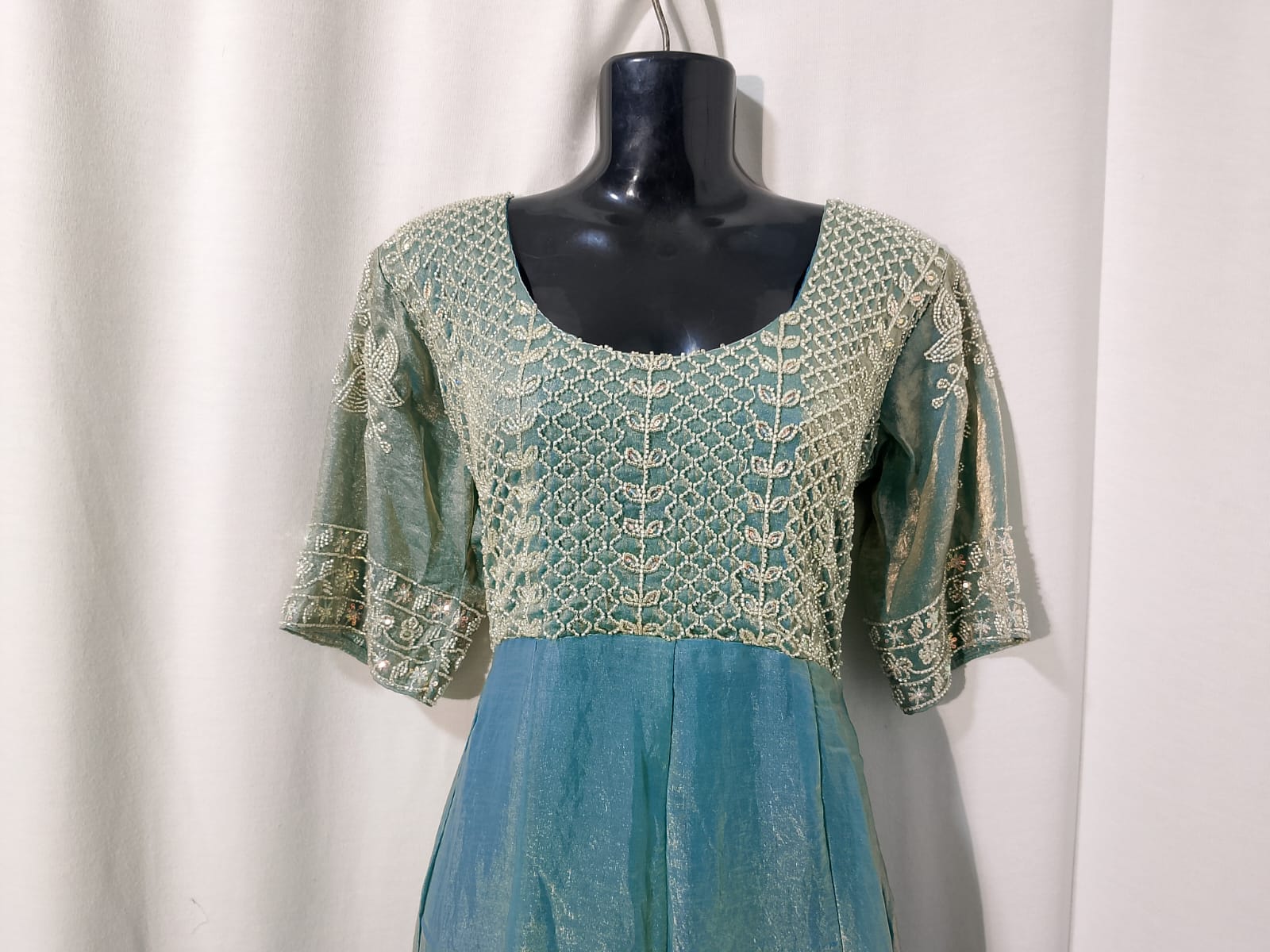 c077: Ready To Ship Space Silk Long Frock
