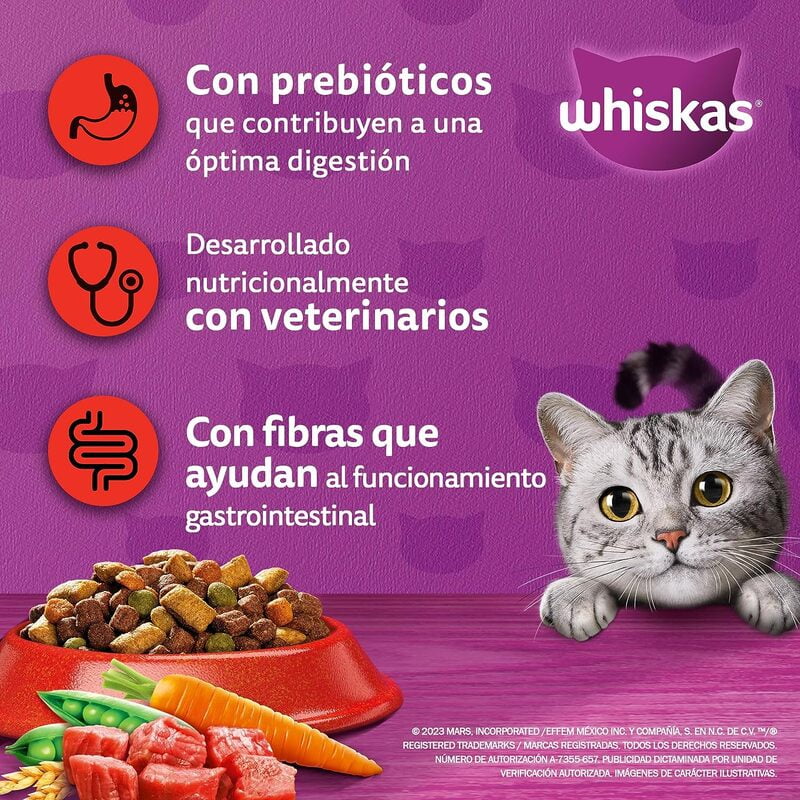 Whiskas - Whiskas Whiskas alimento para Gatos Adultos Sabor Carne Receta Orginal 9Kg Violeta Whiskas - Whiskas Whiskas alimento para Gatos Adultos Sabor Carne Receta Orginal 9Kg Violeta