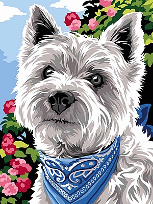 Tela Prestampata Mezzopunto West Highland Terrier