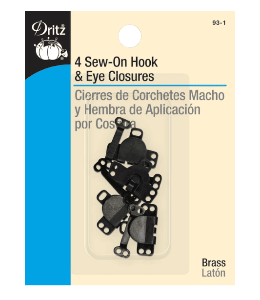 SKIRT HOOKS AND EYES BLACK - 4CT SKIRT HOOKS AND EYES BLACK - 4CT