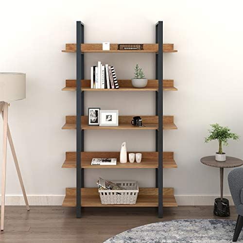 ROGER INDUSTRIAL STYLE METAL AND WOOD BOOKSHELF ROGER INDUSTRIAL STYLE METAL AND WOOD BOOKSHELF