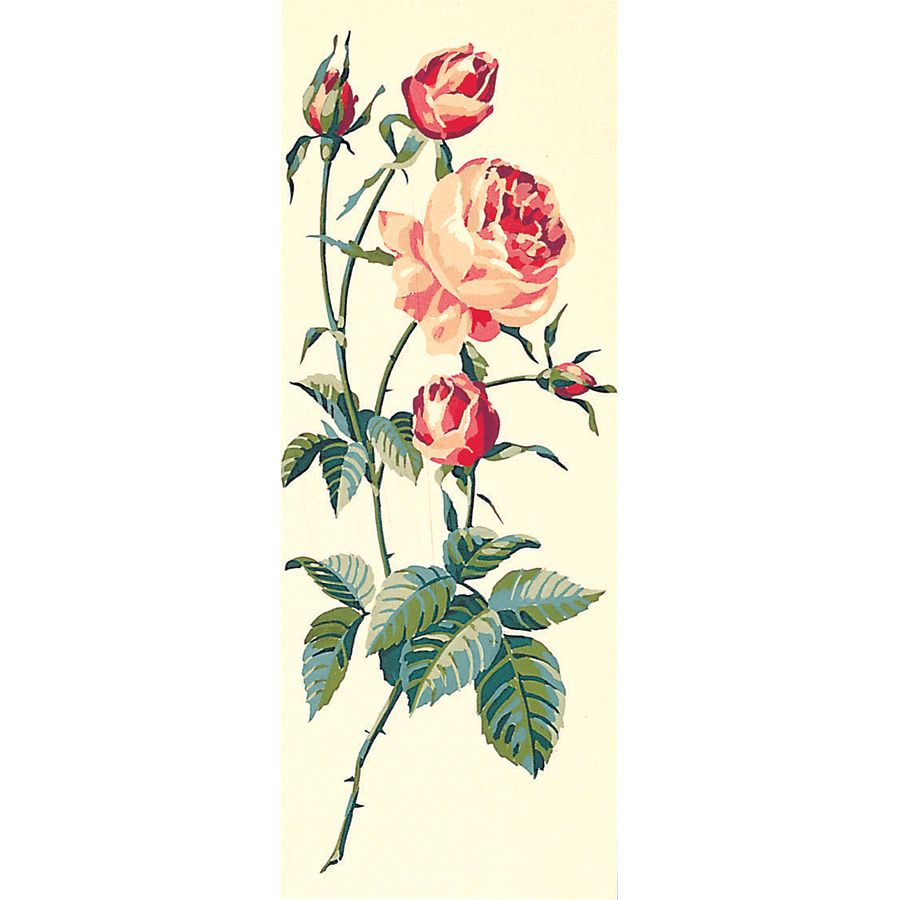 Old Classic Flowers II - Tela da ricamare prestamapta