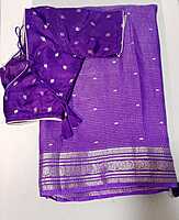 D170: Ready To Ship Beautiful Soft Silk Saree With Stitched Blouse