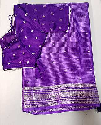 D170: Ready To Ship Beautiful Soft Silk Saree With Stitched Blouse