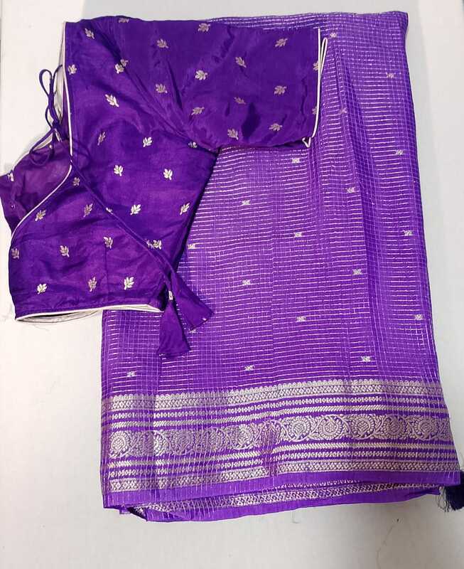 D170: Ready To Ship Beautiful Soft Silk Saree With Stitched Blouse