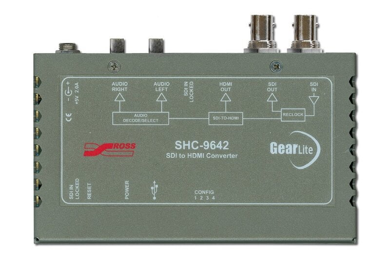 Ross Video SHC-9642 3G/HD/SH SDI to HDMI Converter Auto Sensing Input with HDMI Output and Analog Audio Output